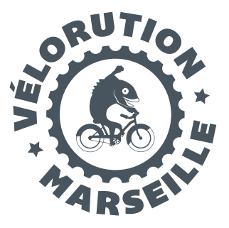 logo velorution marseille sardine poing